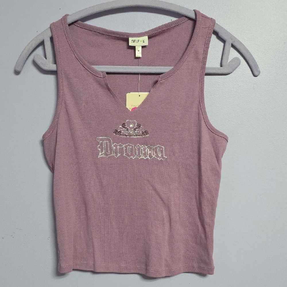 Purple Graphic Tank Top